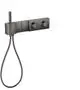 AXOR-HG-AXOR-Edge-Thermostatmodul-Select-470-100-Unterputz-fuer-2-Verbraucher-Diamantschliff-Polished-Black-Chrome-46701330 gallery number 1